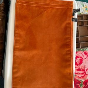 Orange/Copper colored velour dining table placemats